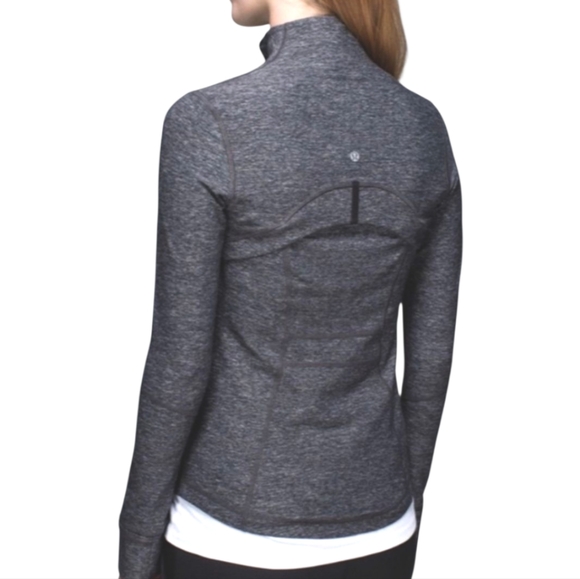 EUC Lululemon Define Work Out Fitness Full Zip Grey Stretch Jacket Size 8 - Picture 9 of 13